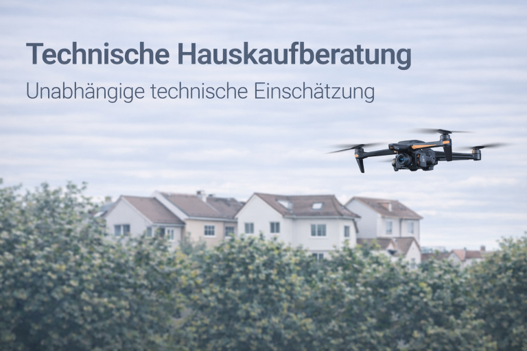 Technische Hauskaufberatung Übersicht eines Wohngebäudes zur technischen Einschätzung im Rahmen einer Hauskaufberatung